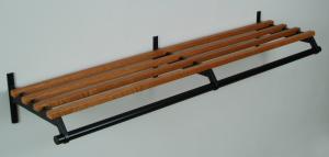 #32 Coat Rack - Medium Oak w/ 3 Brackets